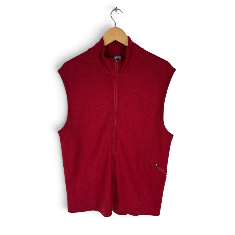 Ibex Red 100% Merino Wool Shak Vest Size L Gorpcore